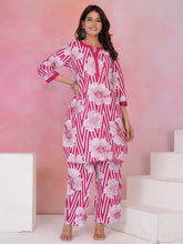 Printed Cotton Blend Kurta With Pants
